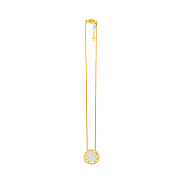 Collar Upsala Dorado Círculo Chico Corto Perla